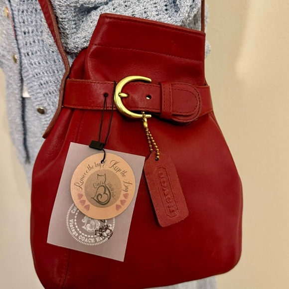 ❤️SOLD❤️Vintage Coach Red Soho Belted Pouch 4156 - Picture 10 of 10